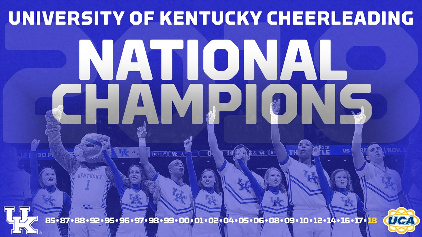 Kentucky Cheerleaders Climb to 23rd National Championship