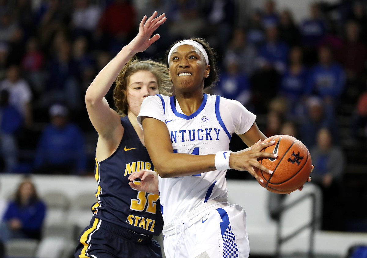 Tatyana Wyatt
The women's basketball team beat Murray State 88-49 on Friday, December 21, 2018. 

Photo by Britney Howard  | UK Athletics