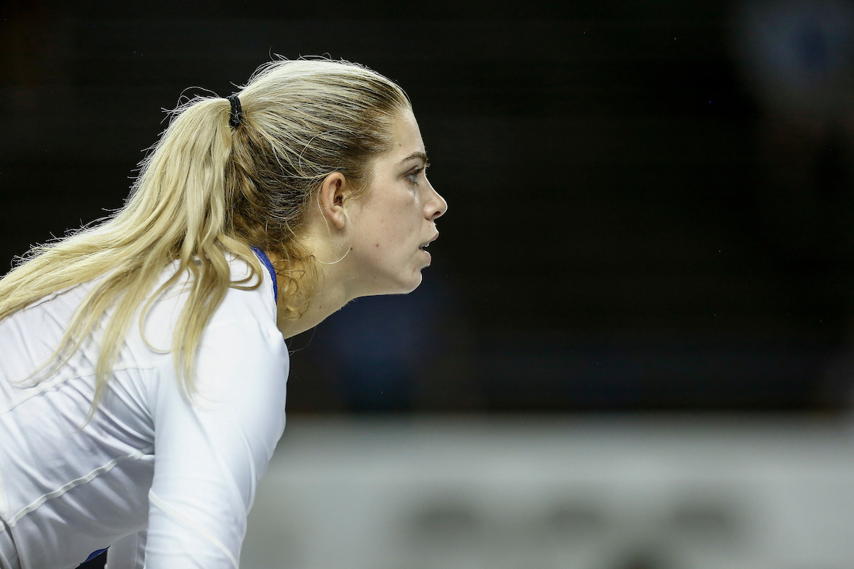 Lauren Tharp.

Kentucky loses to Creighton 0 - 3.

Photo by Sarah Caputi | UK Athletics