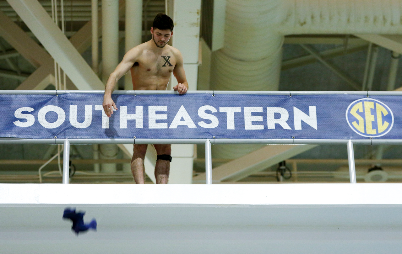 Photos from the morning portion of the final day of the 2019 SEC Swimming and Diving Championships in the Gabrielsen Natatorium at the University of Georgia in Athens, Ga., on Saturday, Feb. 23, 2019. (Casey Sykes)