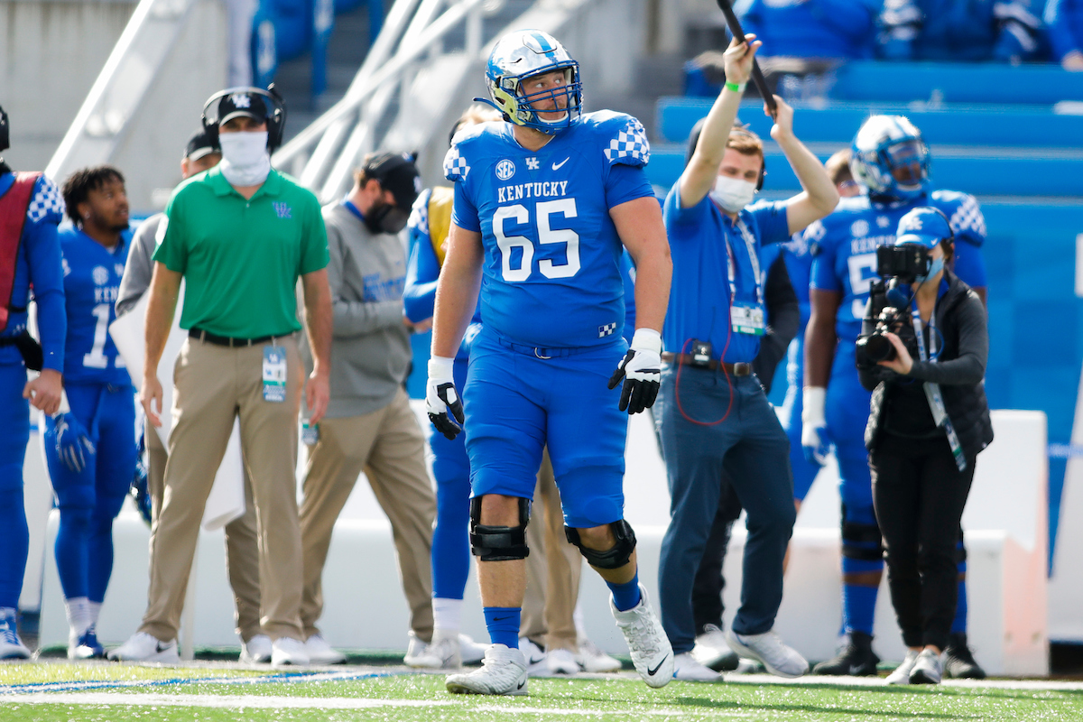 Landon Young. John Schlarman.

UK beat Vandy 38-35.

Photo by Chet White | UK Athletics