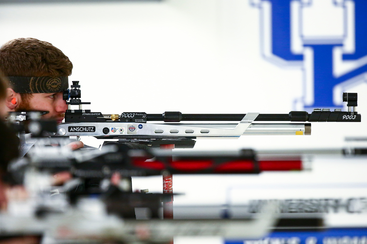 Ian Foos. 

UK Rifle vs. Akron. 

Photo by Eddie Justice | UK Athletics