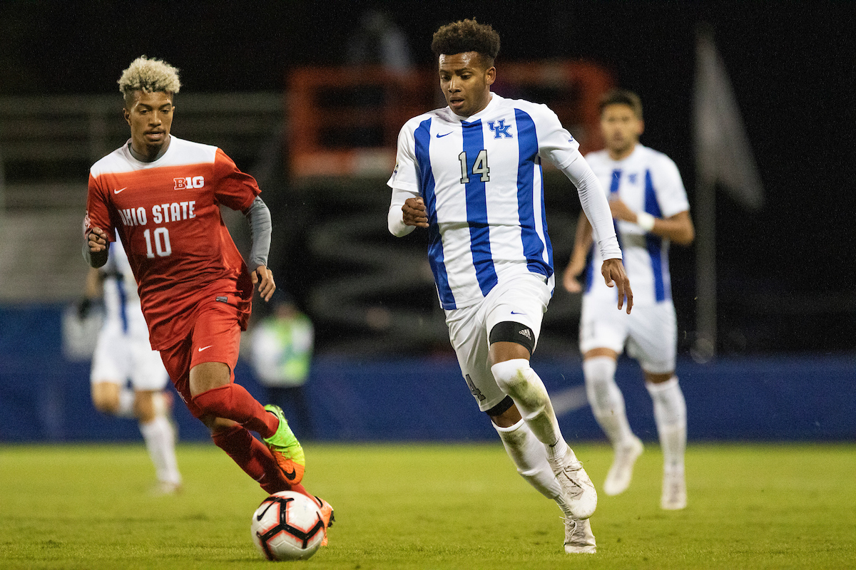 Daniel Evans.

Kentucky defeats Ohio State University 2-1.

Photo by Grace Bradley | UK Athletics