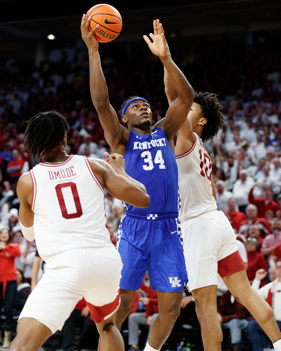 Oscar Tshiebwe.

Kentucky falls to Arkansas, 75-73.

Photo by Elliott Hess | UK Athletics