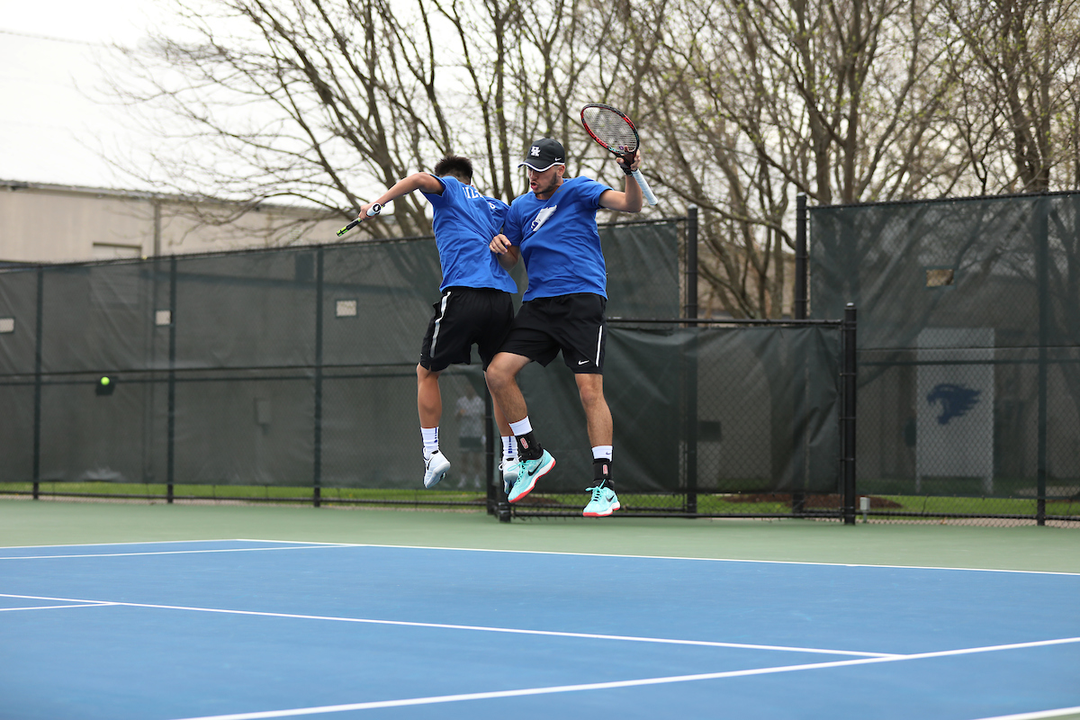 Enzo Wallart. Ying-Ze Chen.

University of Kentucky men's tennis vs. Georgia.

Photo by Quinn Foster | UK Athletics