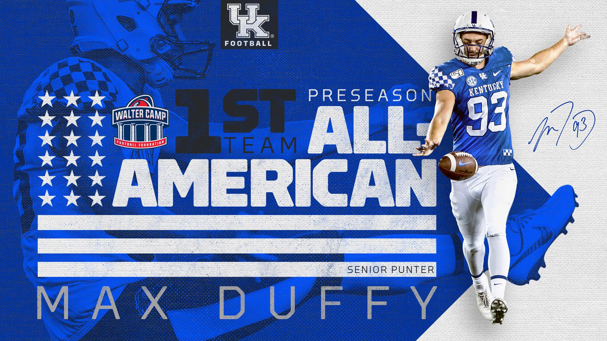 Max Duffy Named First-Team Preseason All-American by Walter Camp