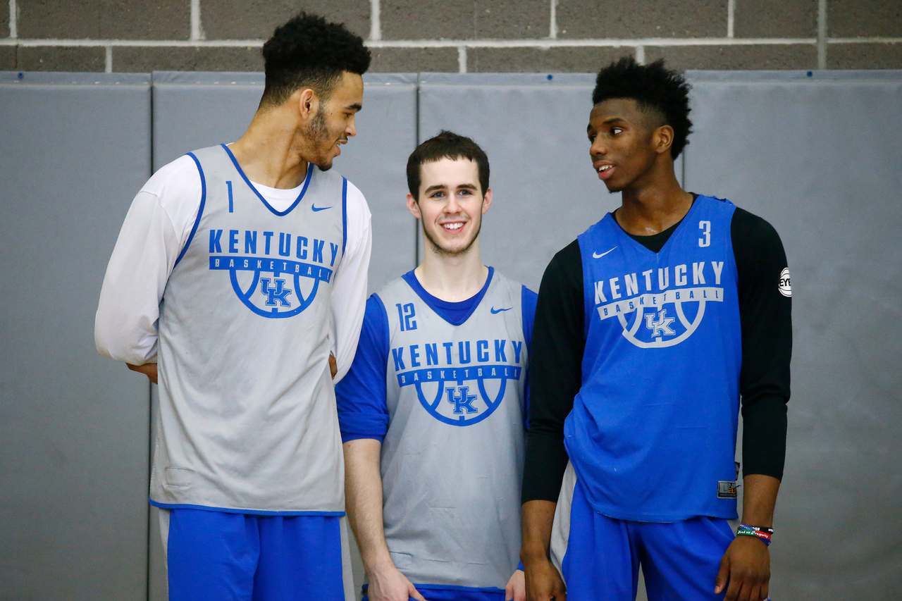 Sacha Killeya-Jones. Brad Calipari. Hamidou Diallo.

Photos from the University of Kentucky men's basketball closed practice, media pressers, and an open practice at Taco Bell Arena in Boise, ID., on Wednesday, March 14, 2018.

Photo by Chet White | UK Athletics