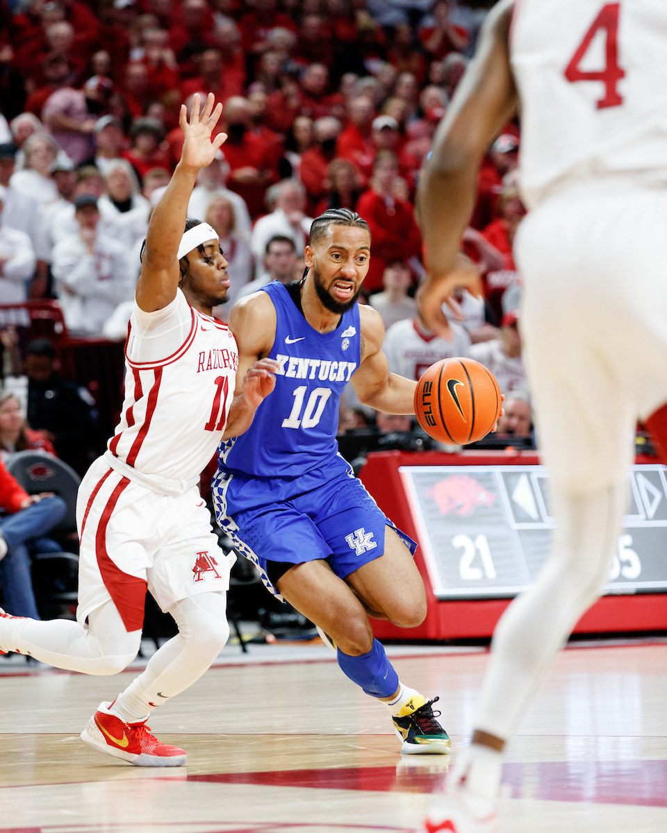 Davion Mintz.

Kentucky falls to Arkansas, 75-73.

Photo by Elliott Hess | UK Athletics