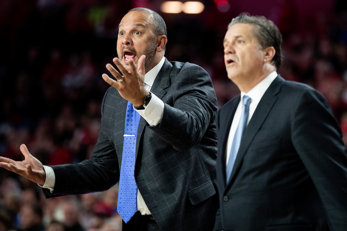 Tony Barbee. John Calipari.

Kentucky beat Georgia 69-49 at Stegeman Coliseum in Athens, Ga., on Tuesday, January 15, 2019.

Photo by Chet White | UK Athletics