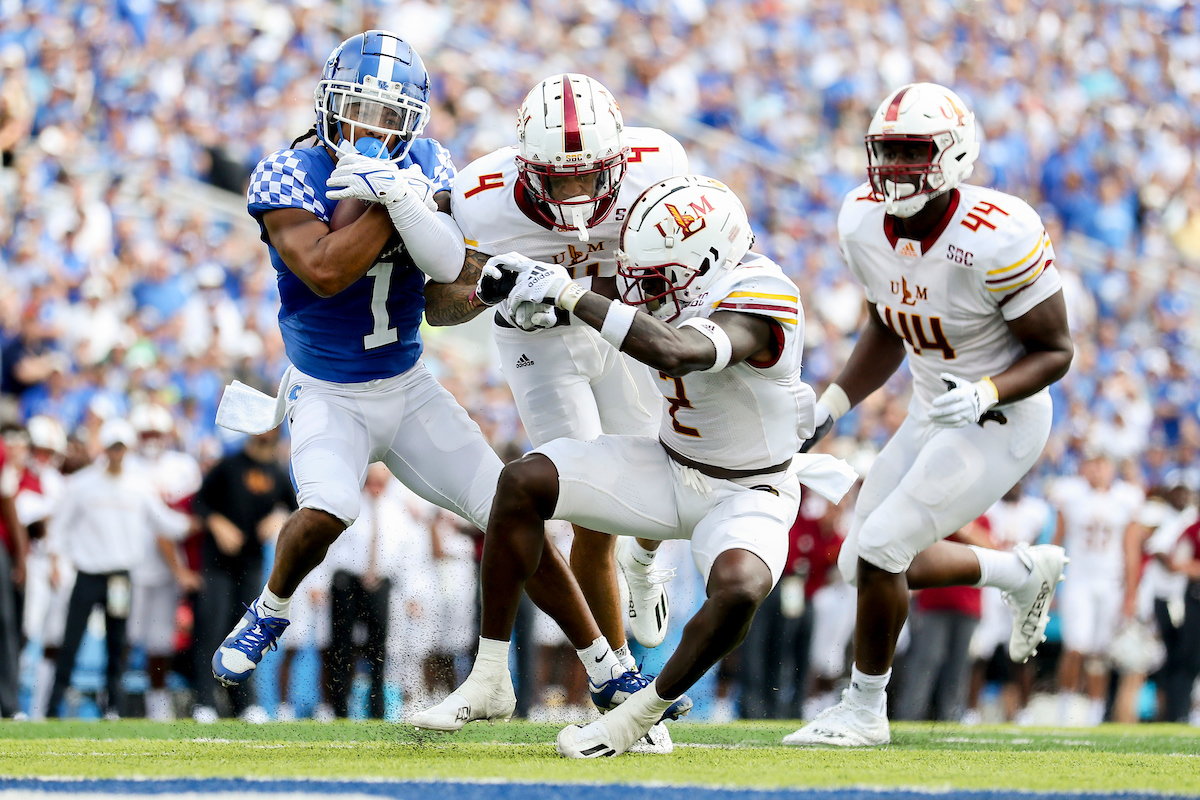Wan’Dale Robinson.

UK beat ULM 45-10.

Photos by Chet White | UK Athletics