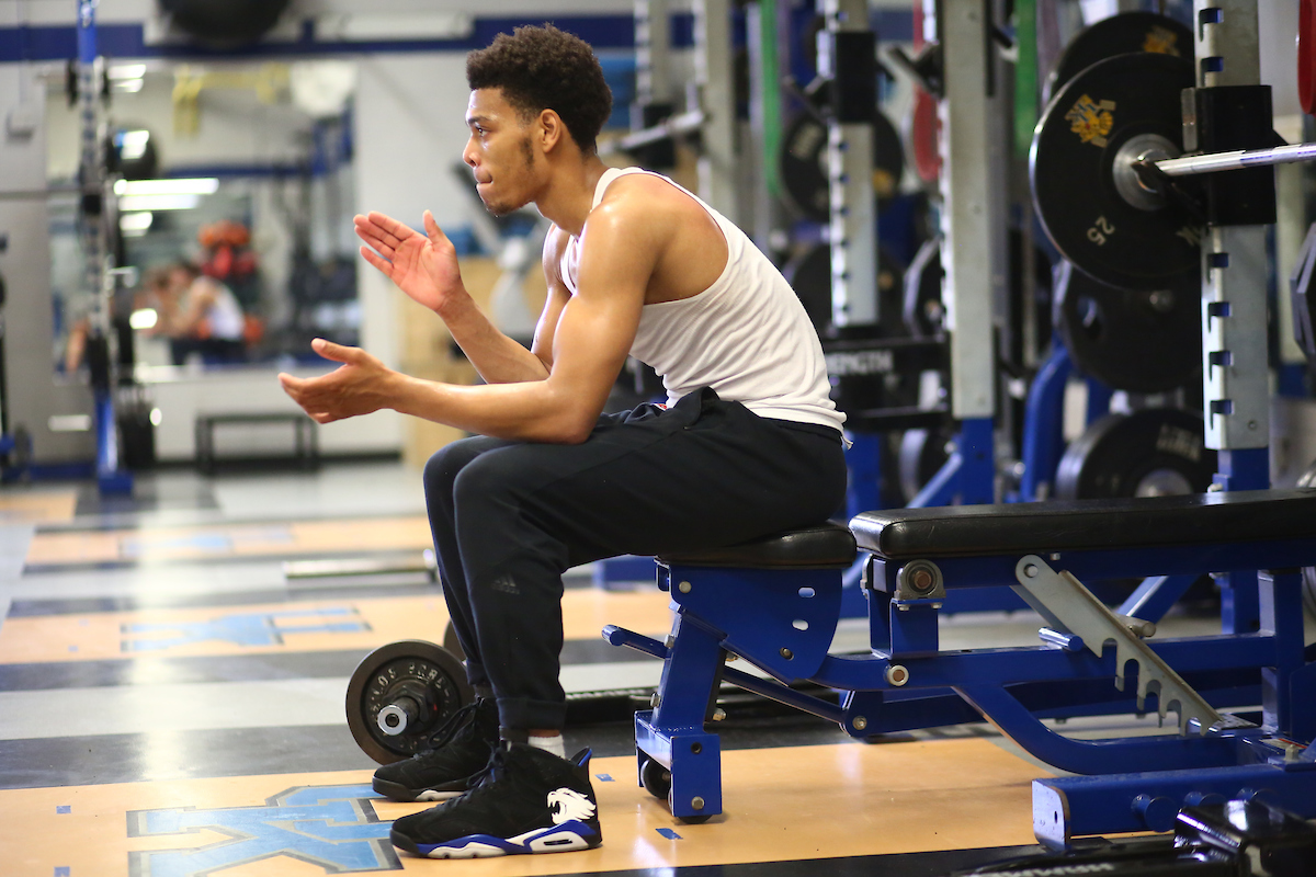 Quade Green.

Big Blue Caravan. Somerset, Ky. Somerset Kroger. June 21, 2018.

Photo by Chet White | UK Athletics