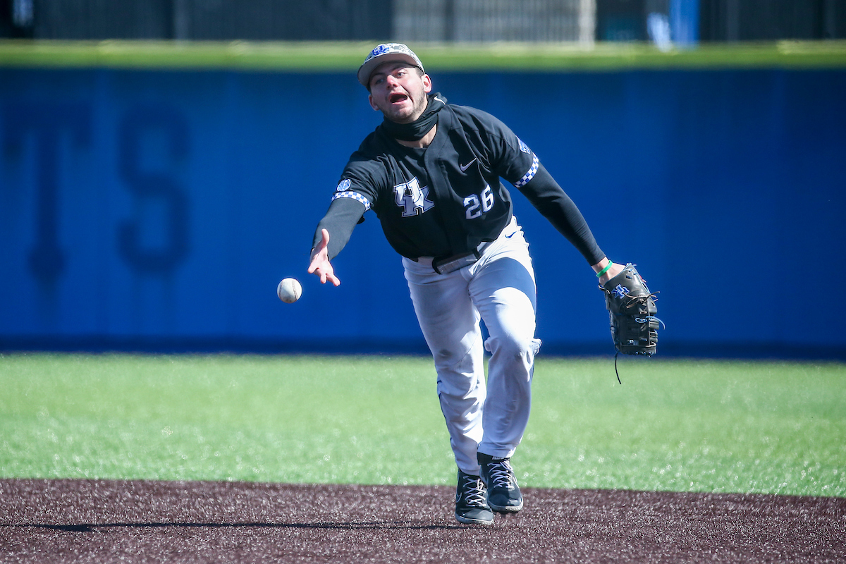 Jacob Plastiak.

Kentucky defeats Georgia 18-5.

Photo by Sarah Caputi | UK Athletics