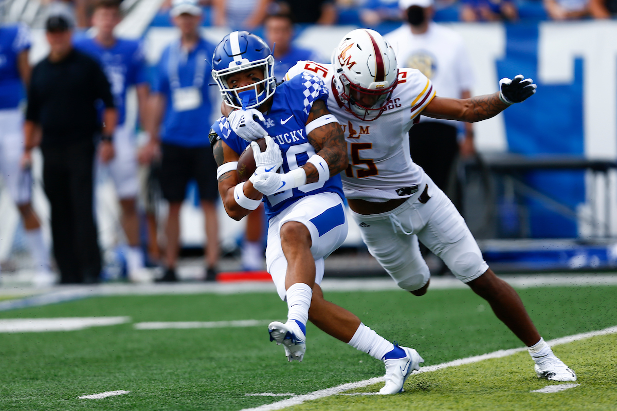 Brenden Bates. 

UK beat ULM 45-10. 

Photo By Barry Westerman | UK Athletics