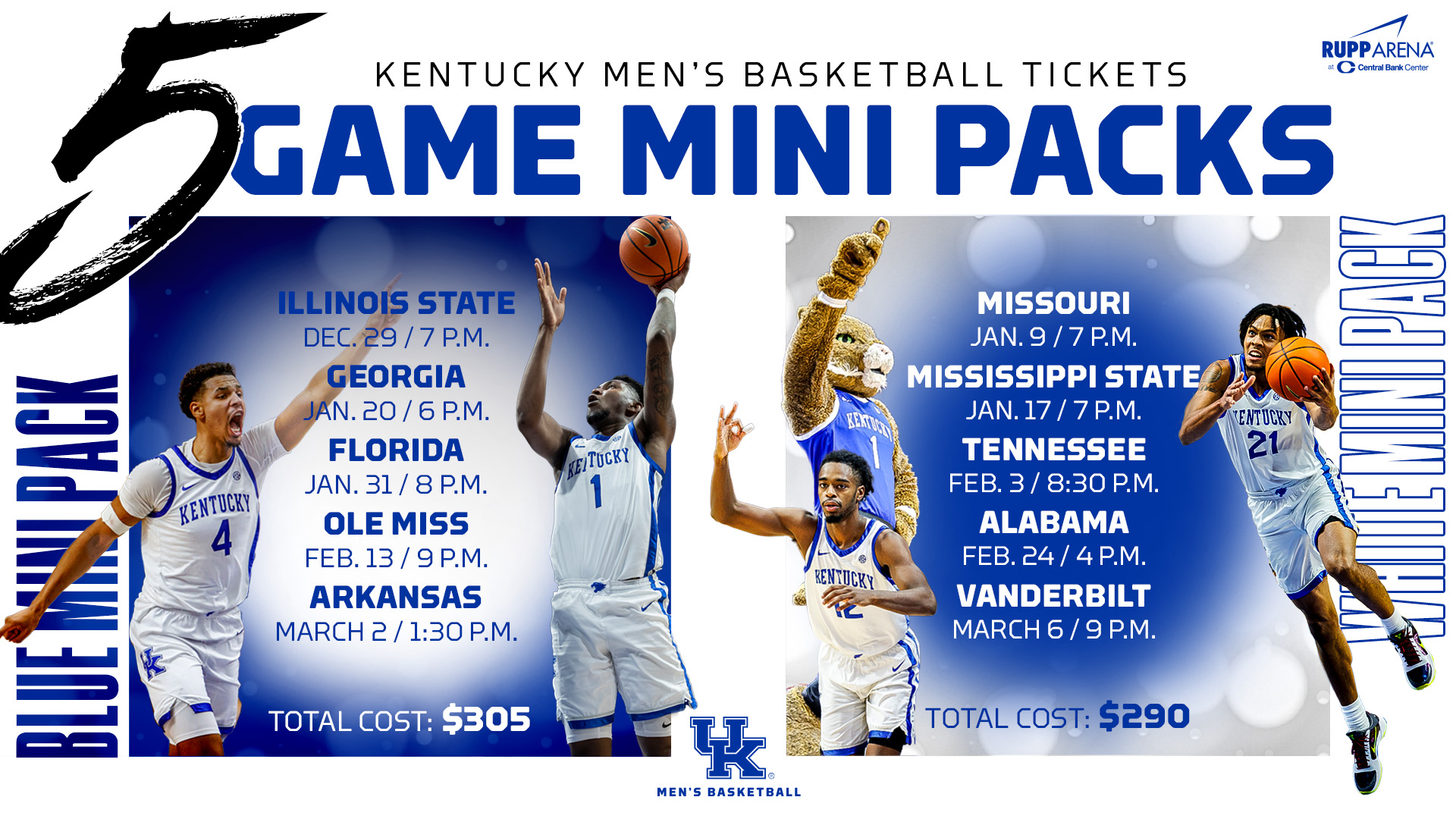 Kentucky Men’s Basketball Mini-Packs On Sale Now