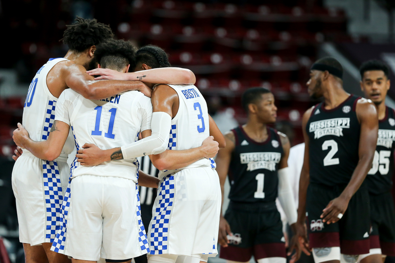 Team. Olivier Sarr. Dontaie Allen. Brandon Boston Jr.

Kentucky beat Mississippi State 78-73 in Starkville.

Photo by Chet White | UK Athletics