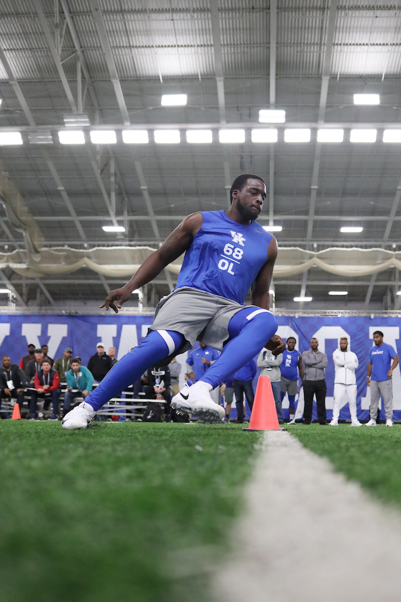 Nick Haynes.

Pro Day for UK Football.

Photo by Quinn Foster | UK Athletics