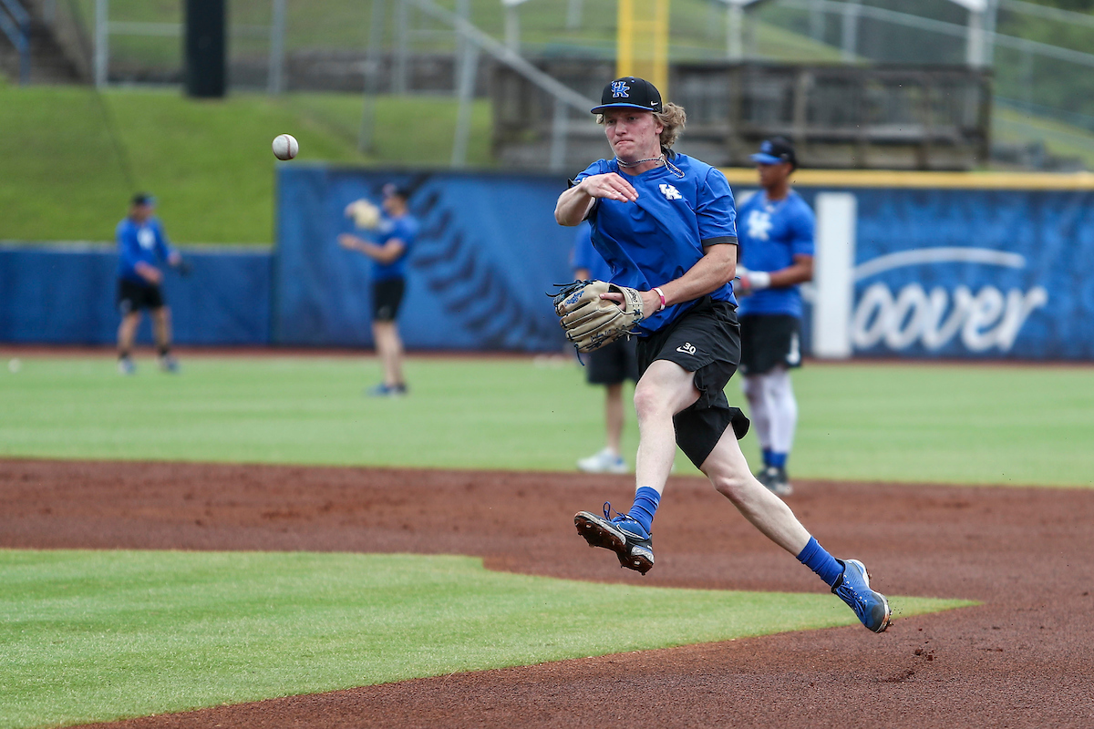 Michael Dallas.Kentucky Baseball Practice at the 2022 SEC Tournament.Photo by Sarah Caputi | UK Athletics