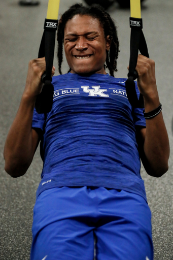 TyTy Washington.

The Kentucky men's basketball team participating in its summer strength and conditioning program.

Photo by Chet White | UK Athletics
