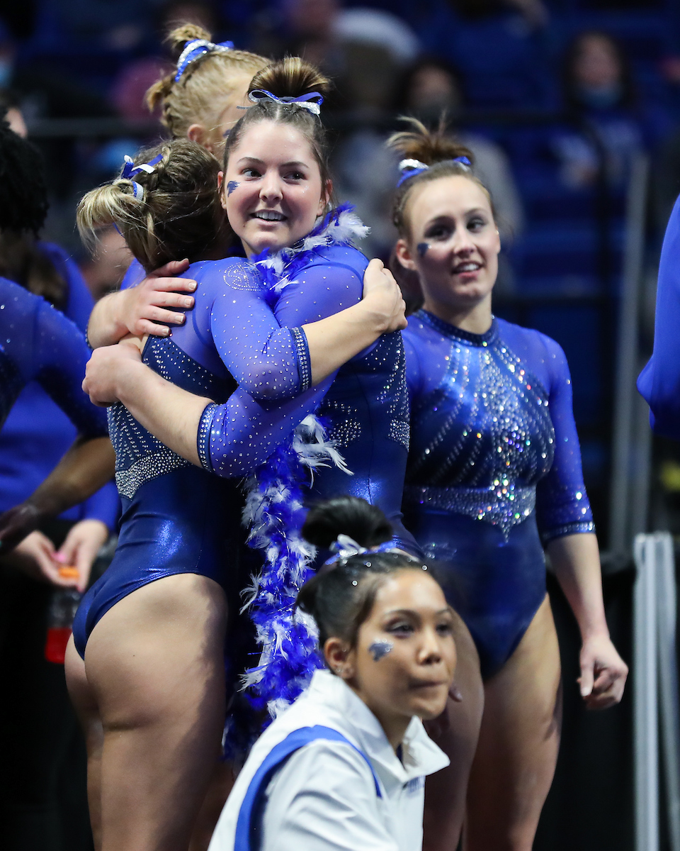 Kentucky beats Ball State, 196.525-194.750.

Photo by Tommy Quarles | UK Athletics