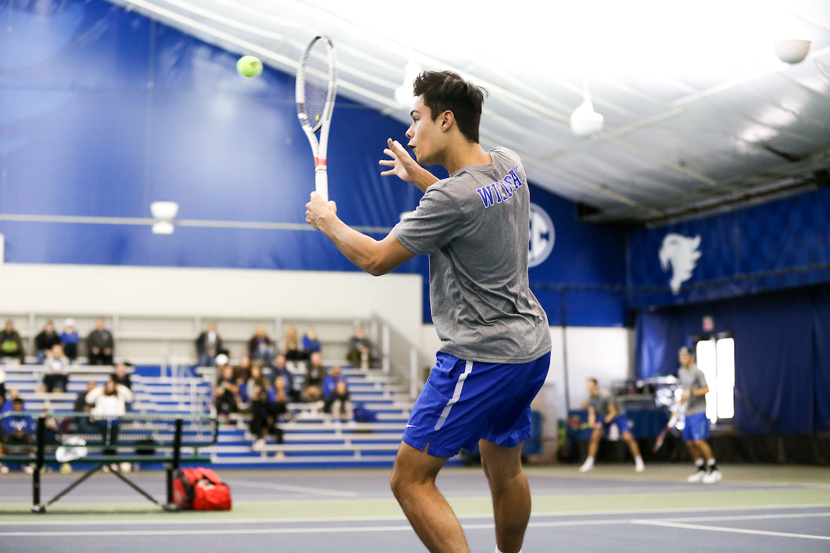 Theo McDonald.

University of Kentucky men's tennis hosts Duke.

Photo by Maddie Baker | UK Athletics