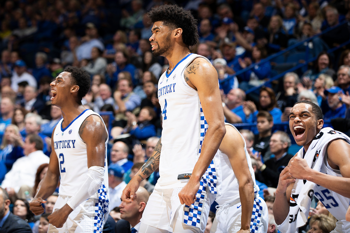 Ashton Hagans. Nick Richards. PJ Washington.

The University of Kentucky men's basketball team beats South Carolina 76-48.

Photo by Chet White| UK Athletics