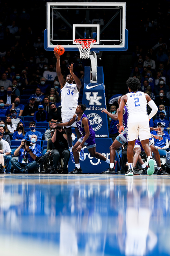 Oscar Tshiebwe.

UK beat Kentucky Wesleyan 95-72.

Photos by Chet White | UK Athletics