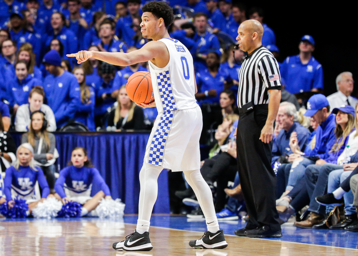 Quade Green

UK beats VMI 92-82 at Rupp Arena.

Photo by Isaac Janssen | UK Athletics