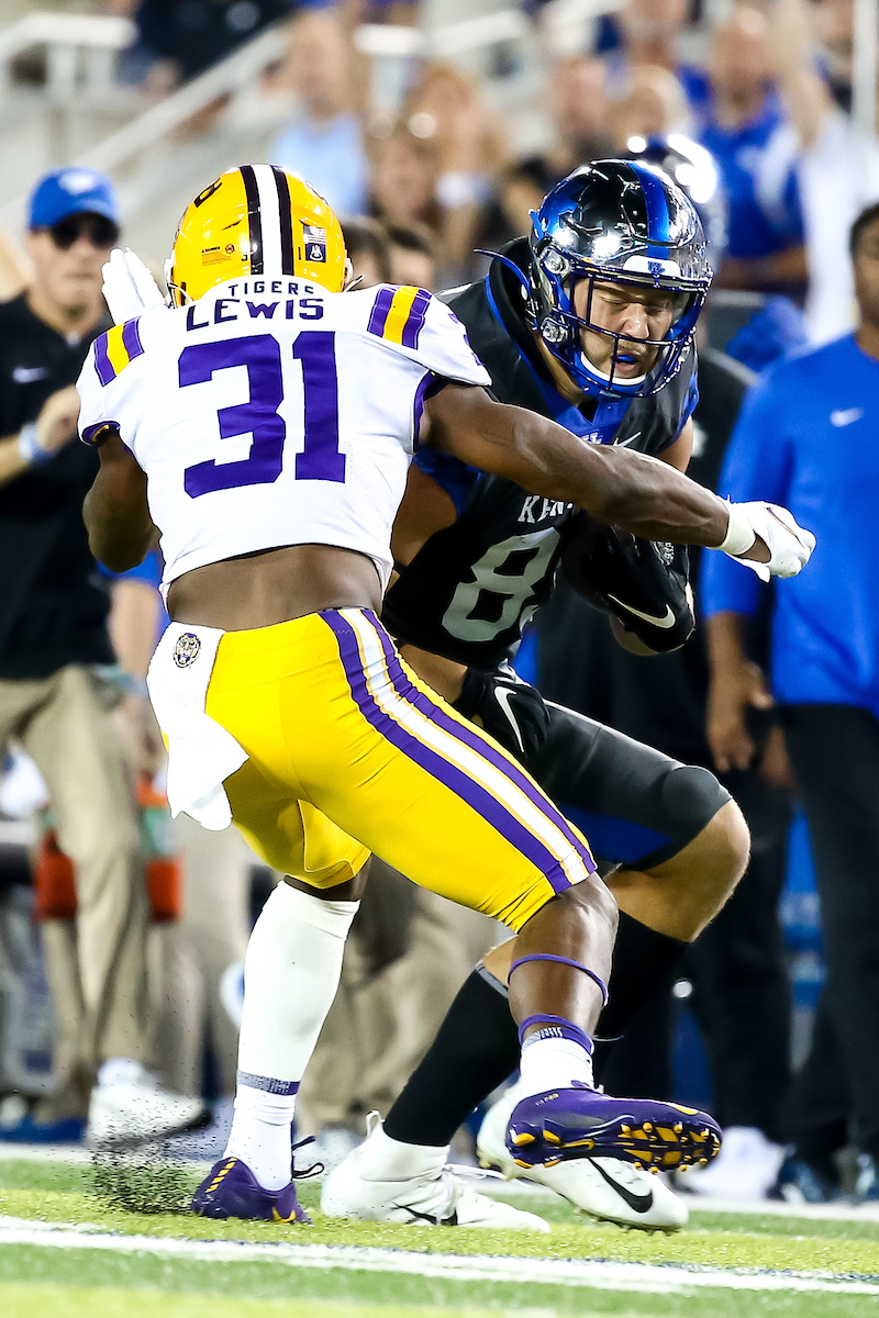 Justin Rigg. 

UK beat LSU 42-21.

Photo by Eddie Justice | UK Athletics