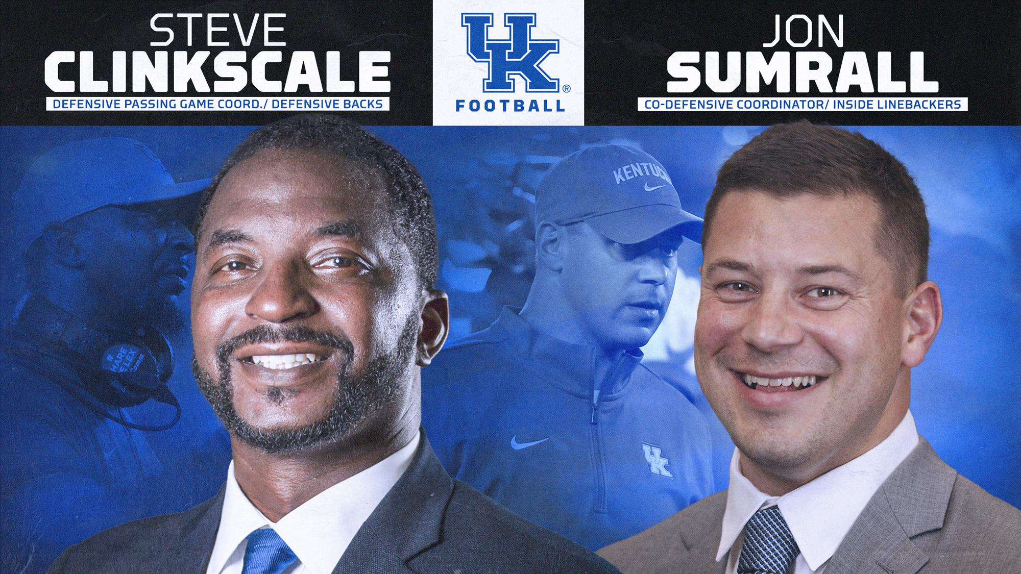 UK Football Assistants Steve Clinkscale, Jon Sumrall Earn New Titles