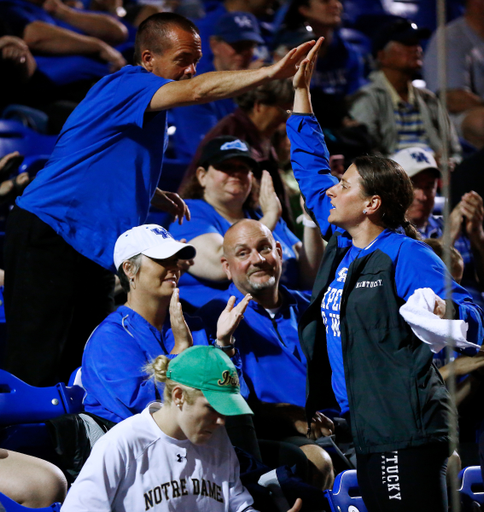 Fans.

The University of Kentucky softball team beat Notre Dame 10-0 in the NCAA Championship Lexington Regional at John Cropp Stadium on Saturday, May 19, 2018.

Photo by Chet White | UK Athletics