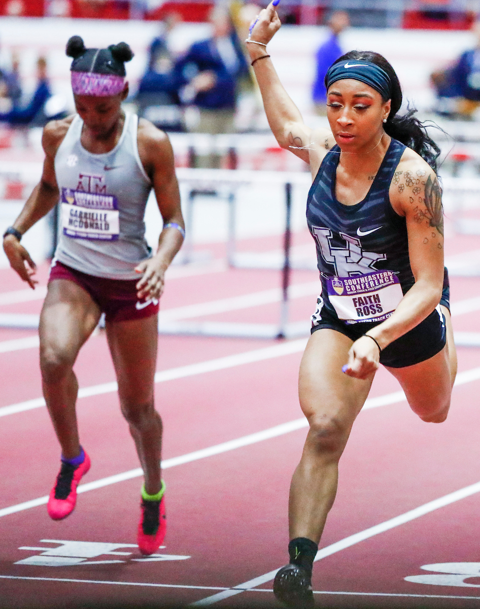 Faith Ross.

Day one of the 2019 SEC Indoor Track and Field Championships.

Photo by Chet White | UK Athletics