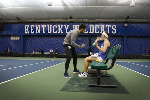 Emily Fanning. Federico Sabogal.

The University of Kentucky women's tennis team in action against Alabama on Friday, March 2nd, 2018, at the Boone Tennis Center in Lexington, Ky.

Photo by Quinn Foster I UK Athletics