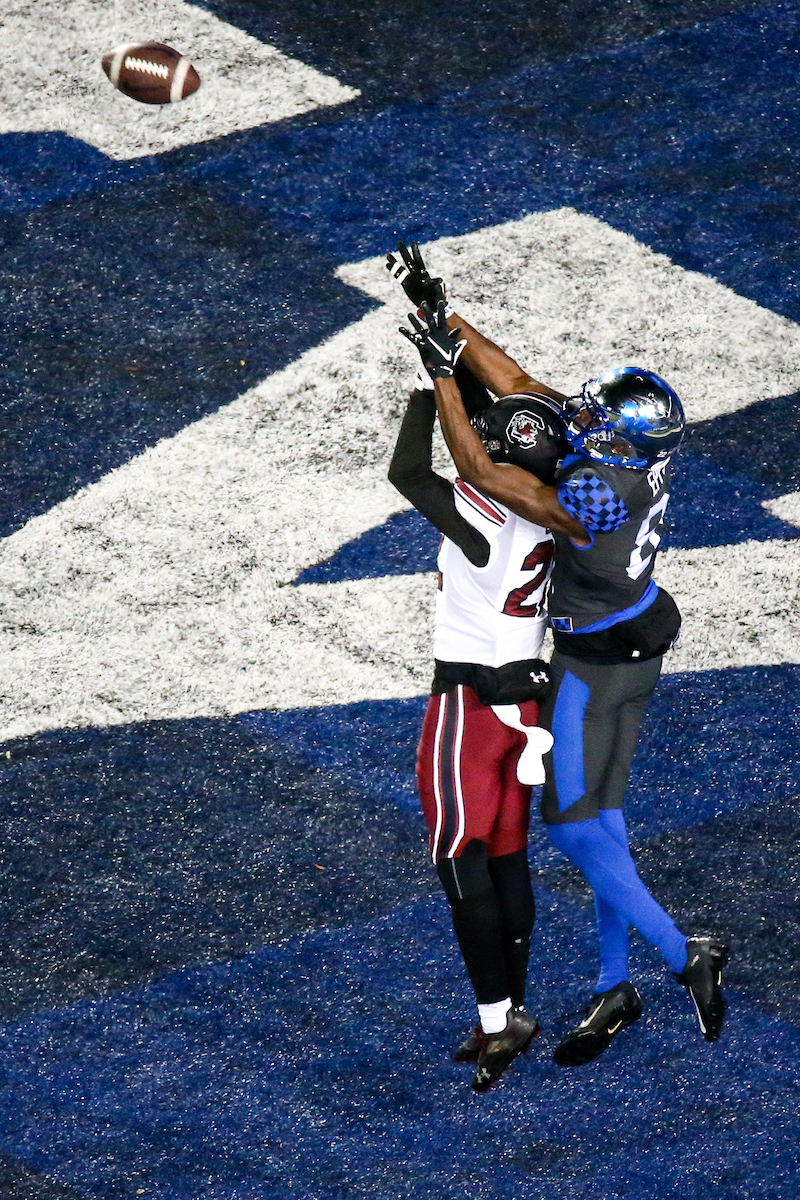 Isaiah Epps.  

UK beat South Carolina 41-18.

Photo by Eddie Justice | UK Athletics