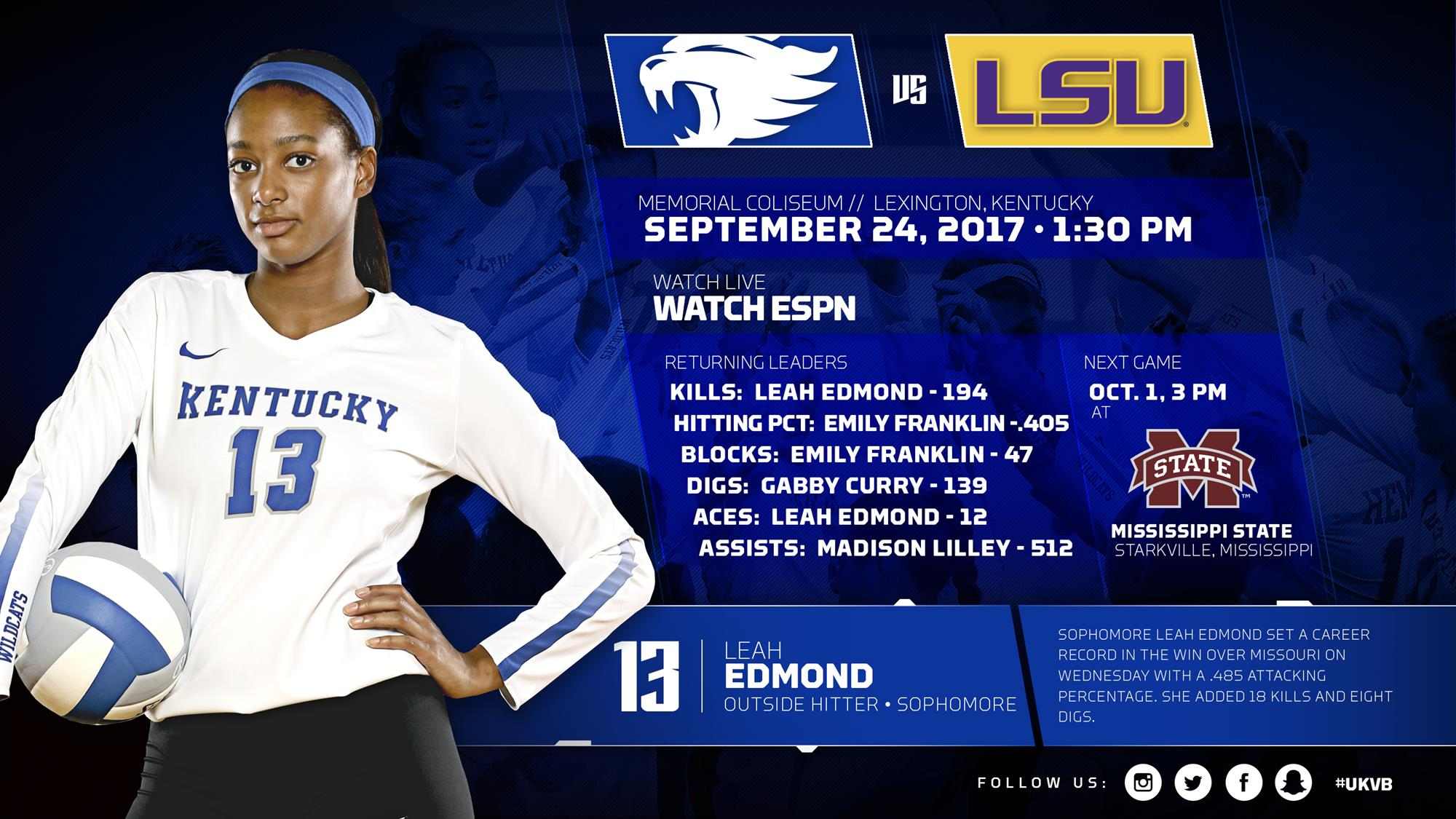 No. 10 Kentucky Welcomes LSU for League Home Opener on Sunday