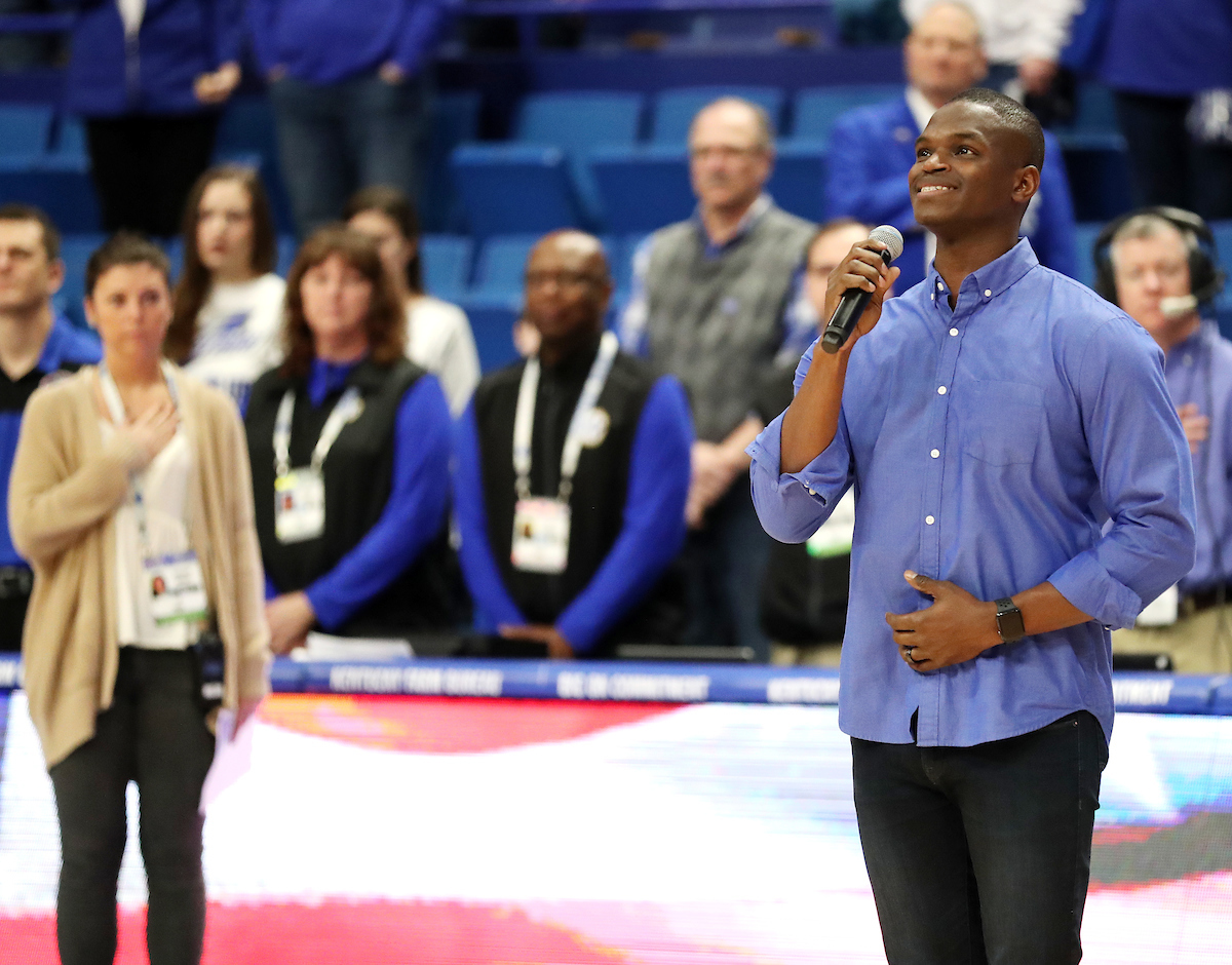 National Anthem

The UK Women's Basketball team beat Florida 62-51. 

Photo by Britney Howard | UK Athletics