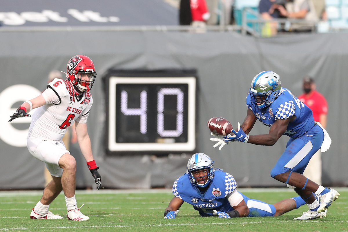 JAMIN DAVIS.

Kentucky beats NC State, 23-21, to win the TaxSlayer Gator Bowl.

Photo by Elliott Hess | UK Athletics
