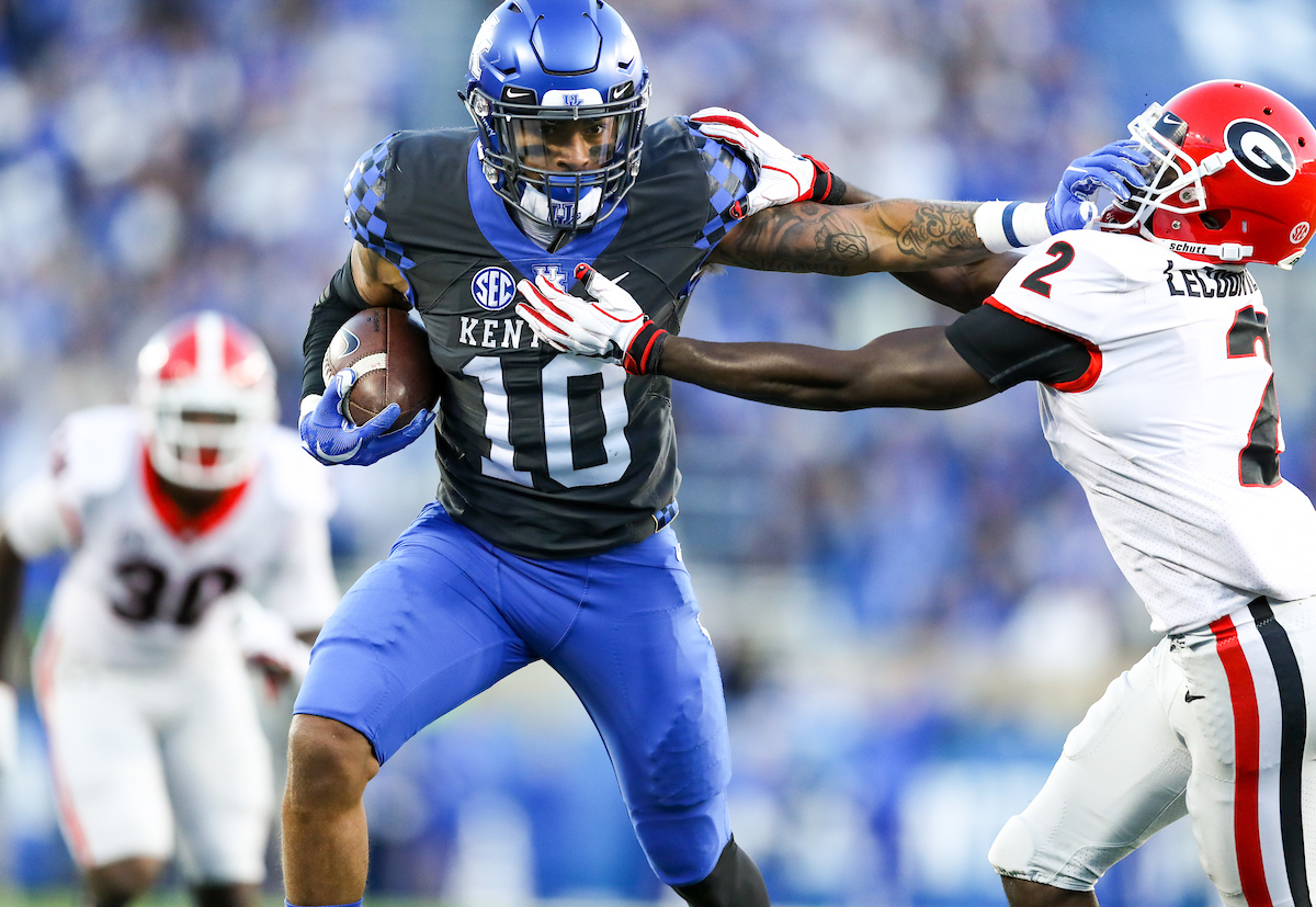 A.J. Rose.

Georgia beats UK 34-17.


Photo by Elliott Hess | UK Athletics