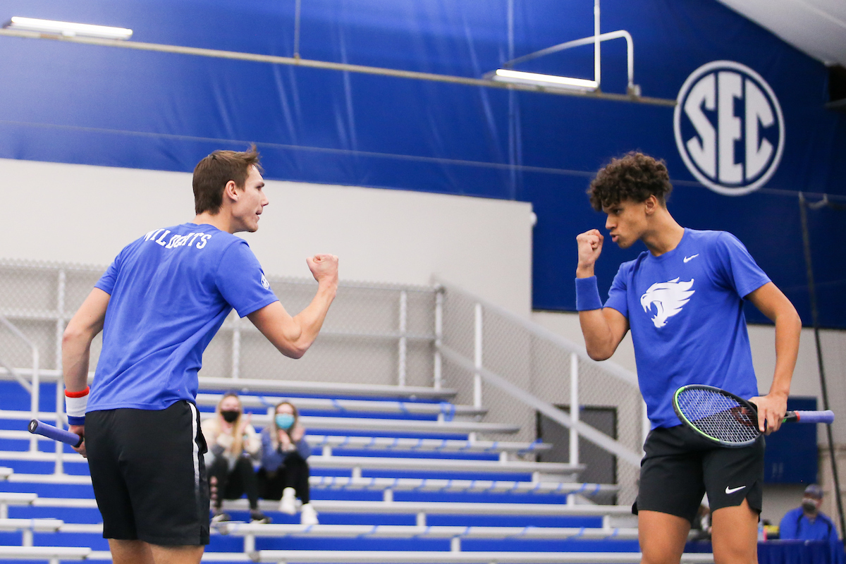 Cesar Bourgois and Gabriel Diallo.

Kentucky beats ETSU 5-2.

Photo by Hannah Phillips | UK Athletics