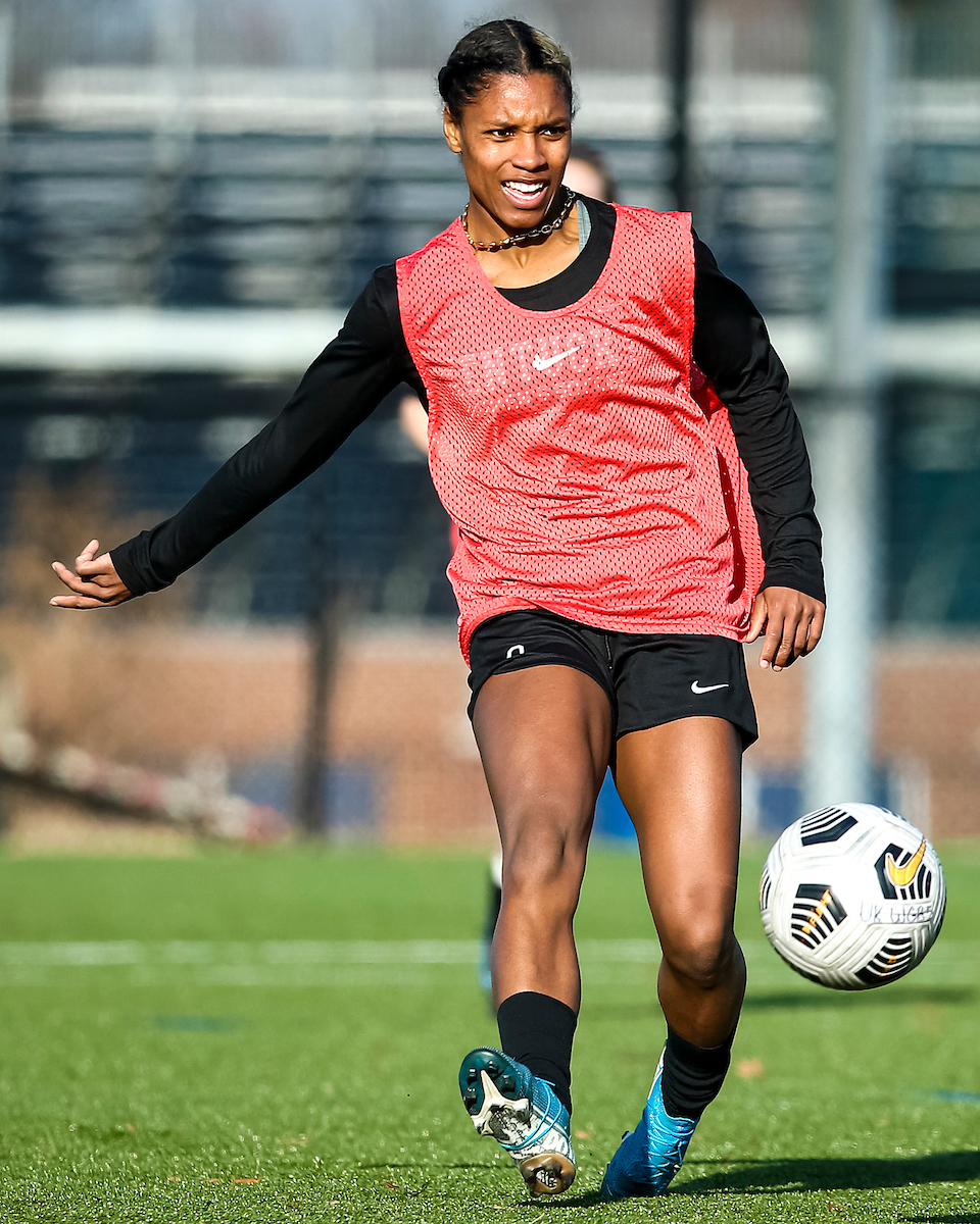 Hailey Farrington-Bentil..

Kentucky Women’s Soccer Practice. 

Photo by Eddie Justice | UK Athletics