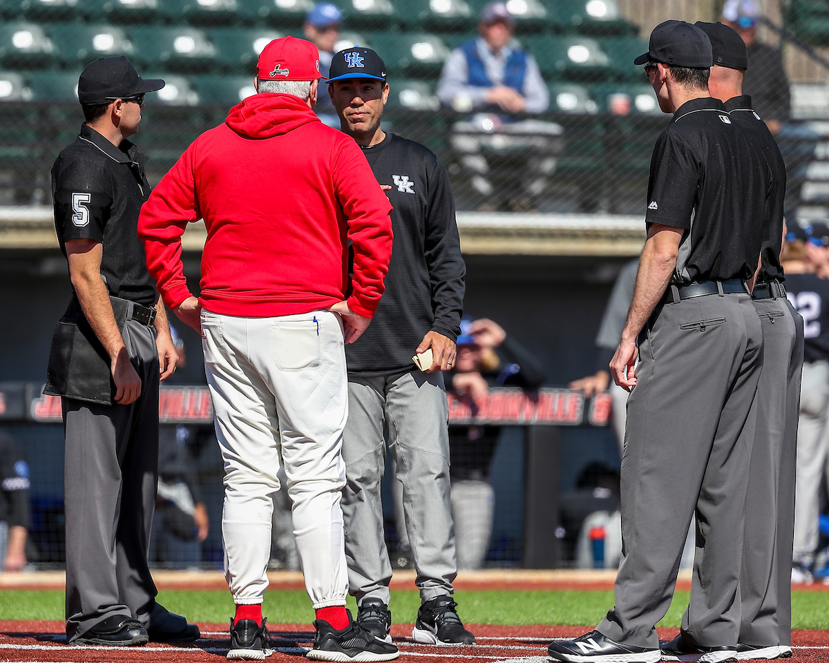 Coach Nick Mingione.

Kentucky defeats Jacksonville State 15-1.

Photo by Sarah Caputi | UK Athletics