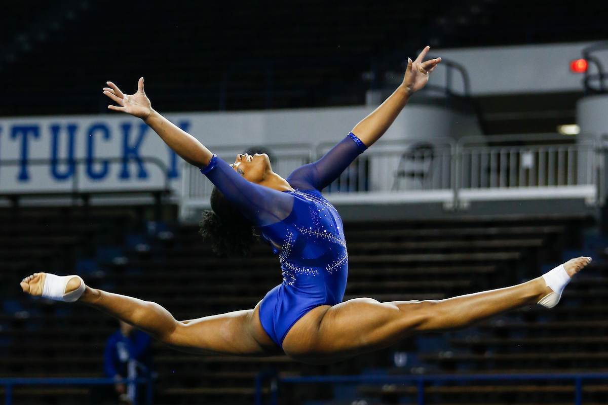Arianna Patterson.

Gymnastics blue-white meet.

Photo by Hannah Phillips | UK Athletics
