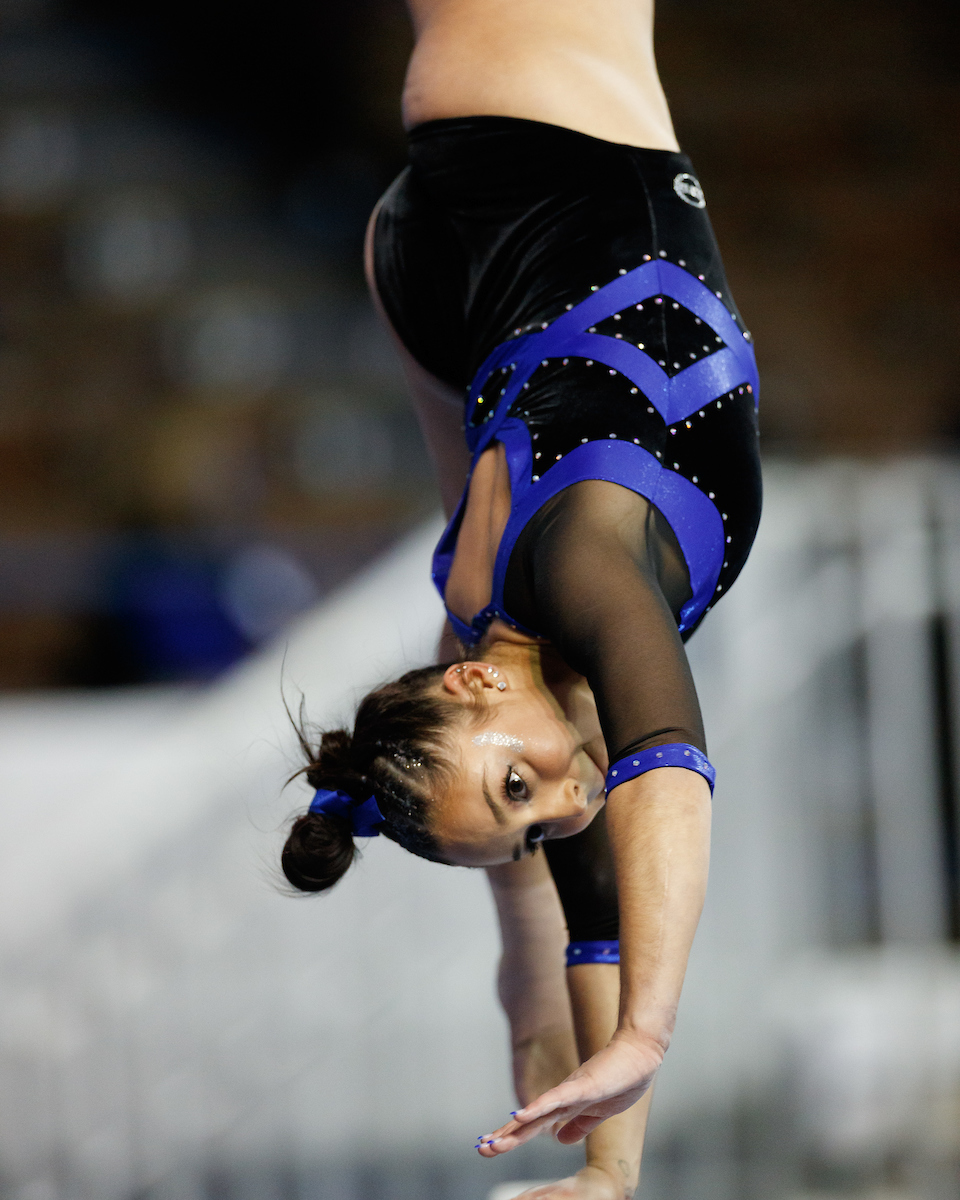 ISABELLA MAGNELLI.

Kentucky beats Auburn, 196.225 - 194.550.

Photo by Elliott Hess | UK Athletics