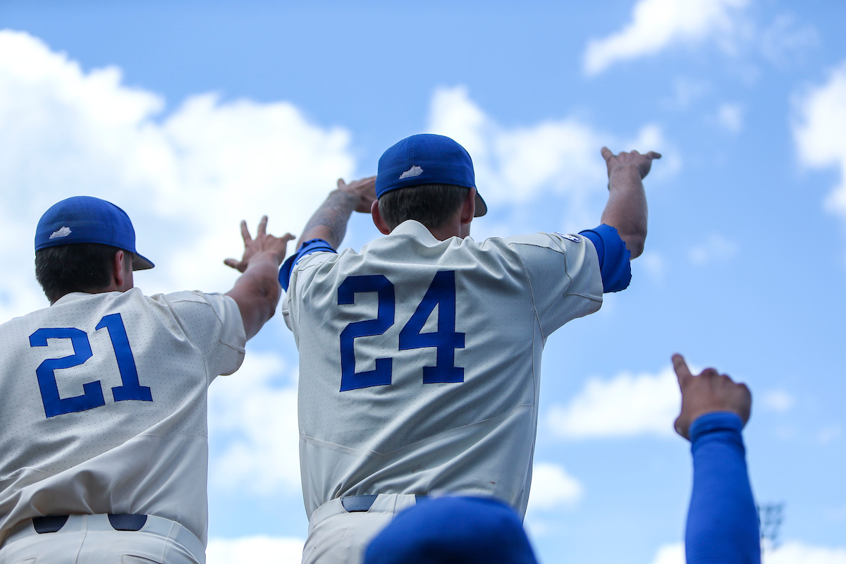 Wyatt Hudepohl. Ryan Hagenow.

Kentucky beats Vanderbilt 10-2.

Photo by Sarah Caputi | UK Athletics