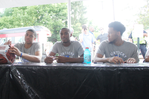 Keldon Johnson. Ashton Hagans. EJ Montgomery.

The men's basketball Big Blue Caravan rides with RJ Corman Railroad Company to Frankfort, Midway, and Lexington, Kentucky on Sunday, June 24th, 2018.

Photo by Quinlan Ulysses Foster I UK Athletics