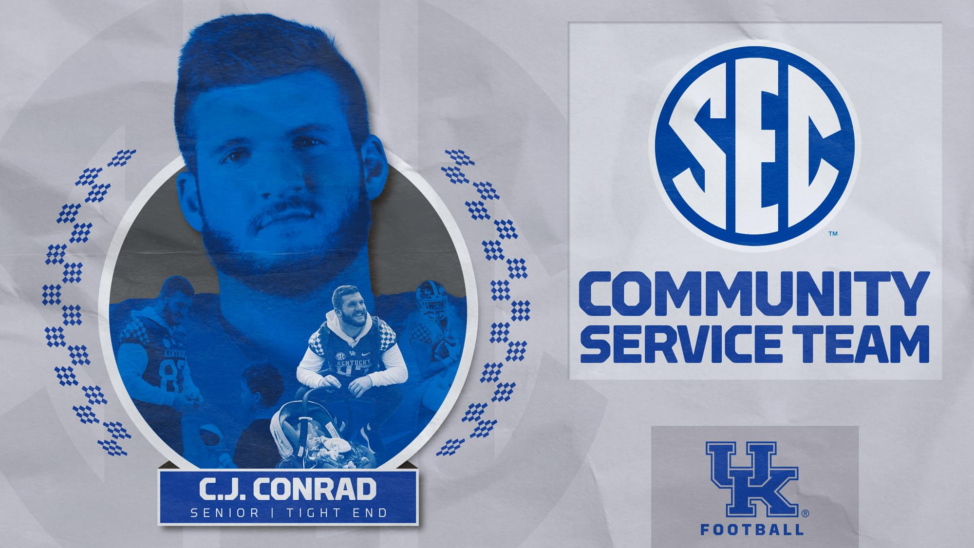 C.J. Conrad Named to SEC Community Service Team