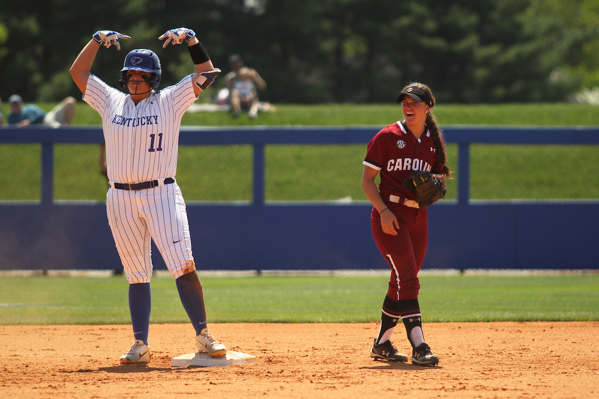 Abbey Cheek.

The University of Kentucky softball team during Game 1 against South Carolina for Senior Day on Sunday, May 6th, 2018 at John Cropp Stadium in Lexington, Ky.

Photo by Quinn Foster I UK Athletics