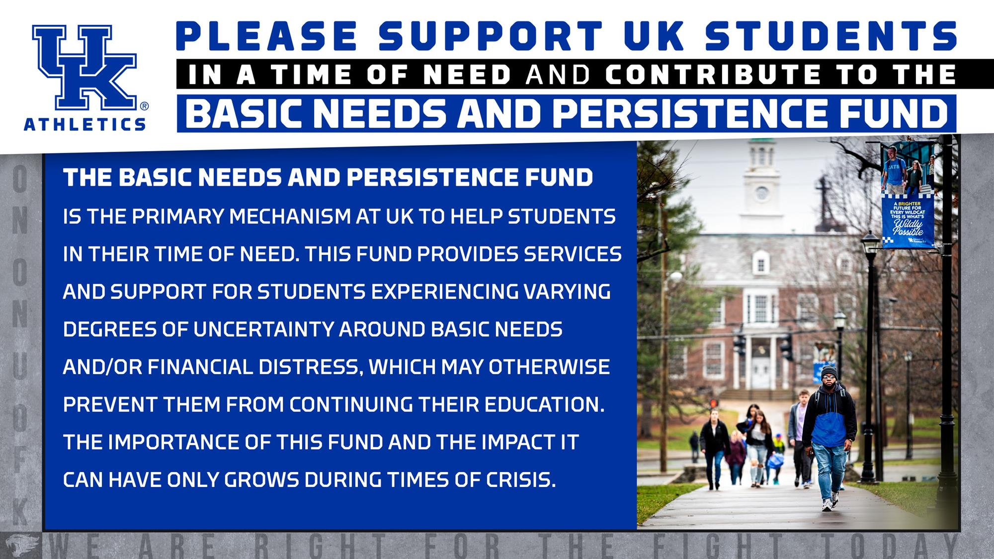 Support UK Students through the Basic Needs and Persistence Fund