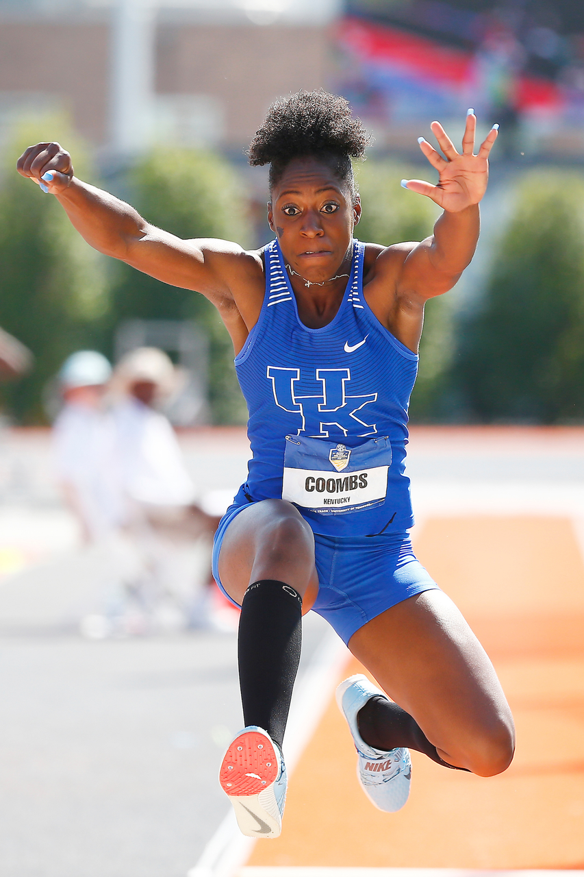 Latavia Coombs.

Day three of the 2018 SEC Outdoor Track and Field Championships on Sunday, May 13, 2018, at Tom Black Track in Knoxville, TN.

Photo by Chet White | UK Athletics