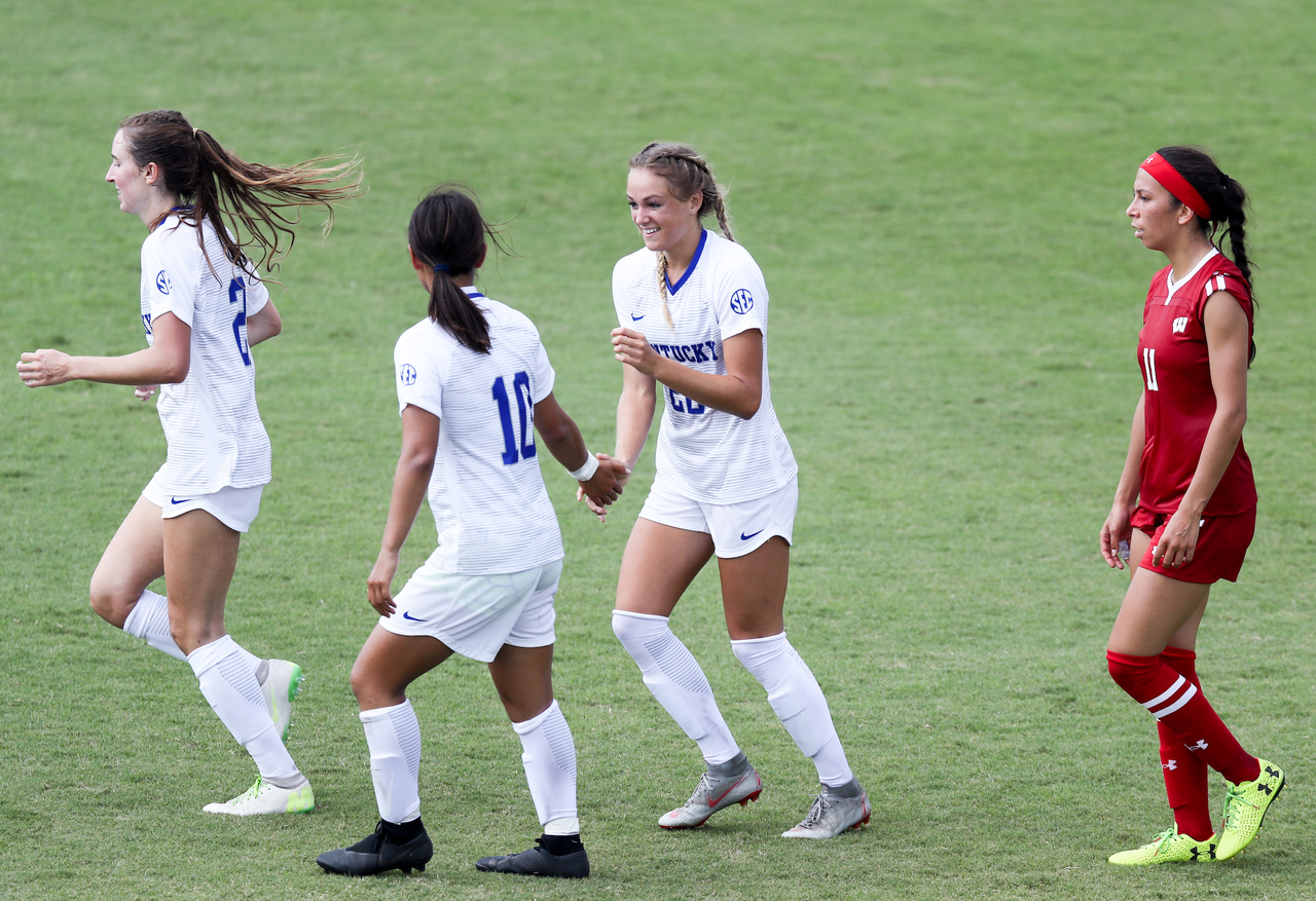 ABBY STEINER.

The University of Kentucky women's soccer team falls to Wisconsin 3-1 Sunday, August 26, at the Bell Soccer Complex in Lexington, Ky.

Photo by Elliott Hess | UK Athletics