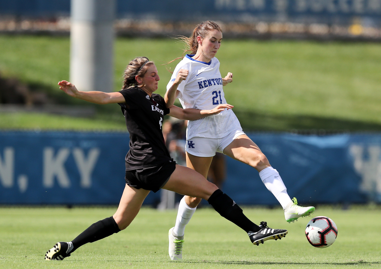 EVA MITCHELL.

The University of Kentucky women's soccer team falls to Eastern Kentucky 1-0 Sunday, September 2, at the Bell Soccer Complex in Lexington, Ky.

Photo by Elliott Hess | UK Athletics